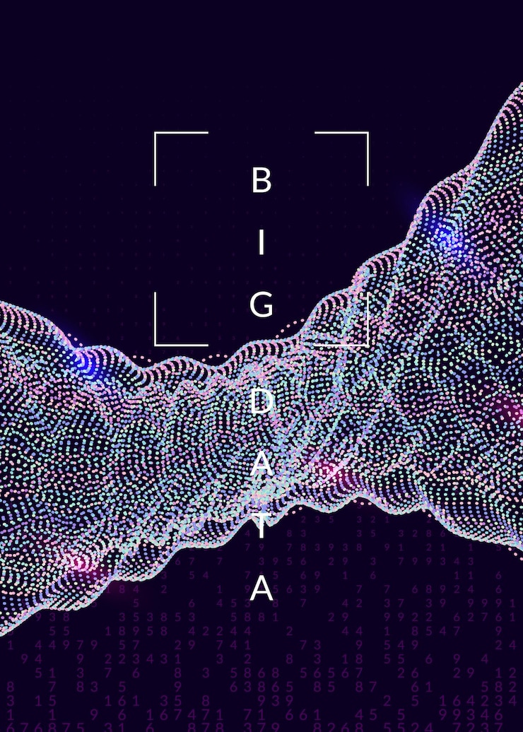 Vector abstract digital background. artificial intelligence, deep learning and big data concept. quantum technology. tech visual for science template. colorful abstract digital background.
