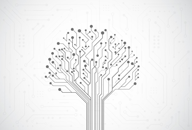 Abstract digital background with technology circuit board texture. Electronic motherboard illustration. Communication and engineering concept. Vector illustration