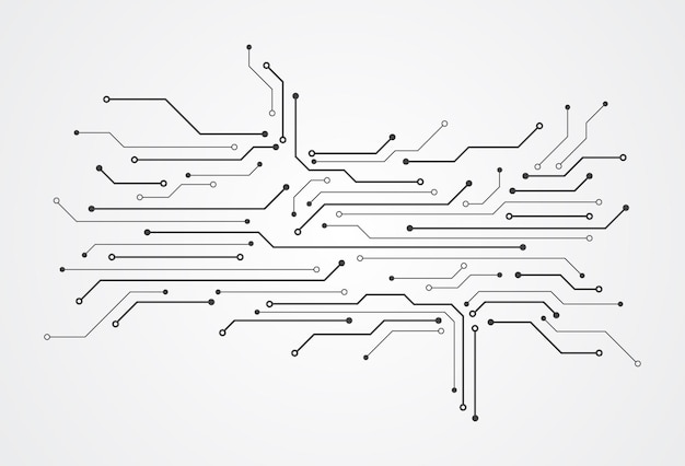 Абстрактный цифровой фон с текстурой технологической платы Иллюстрация электронной материнской платы Коммуникация и инженерная концепция Векторная иллюстрация