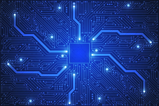 Абстрактный цифровой фон с текстурой технологической платы Иллюстрация электронной материнской платы Коммуникация и инженерная концепция Векторная иллюстрация