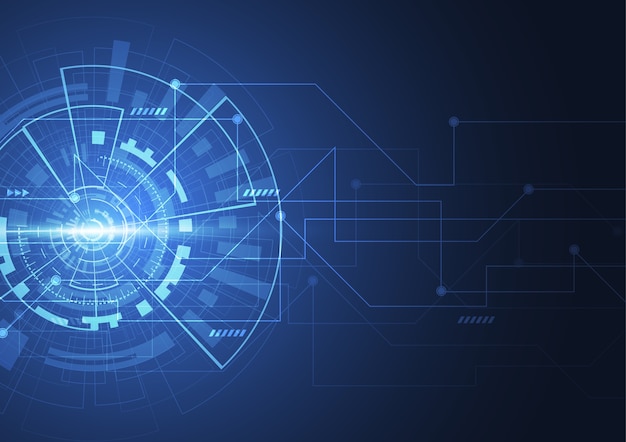 Абстрактный цифровой фон с технологической схемой