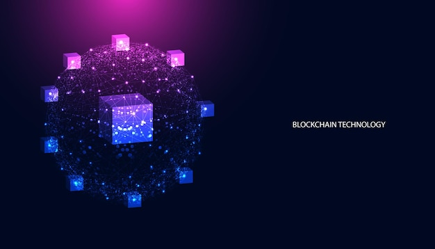 abstract and digital circuit circle hitech blockchain technology cryptocurrency decentralized