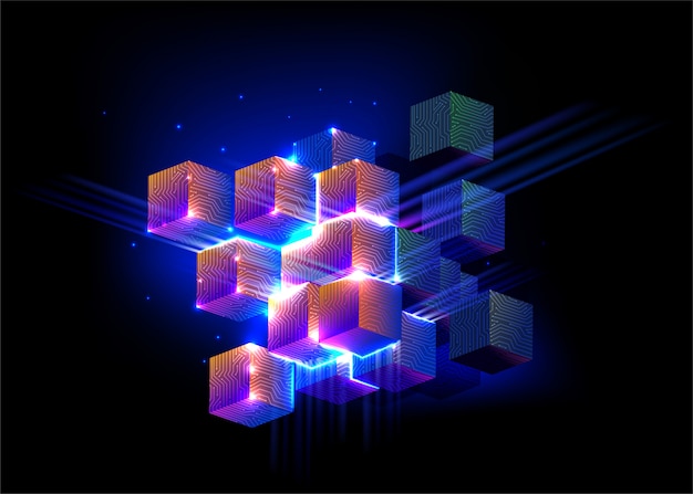 Abstract Digital Cube Background