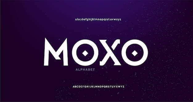 Abstract digital futuristic modern alphabet fonts