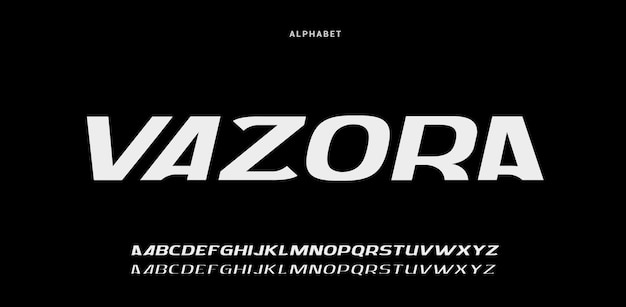 Abstract digital futuristic modern alphabet fonts