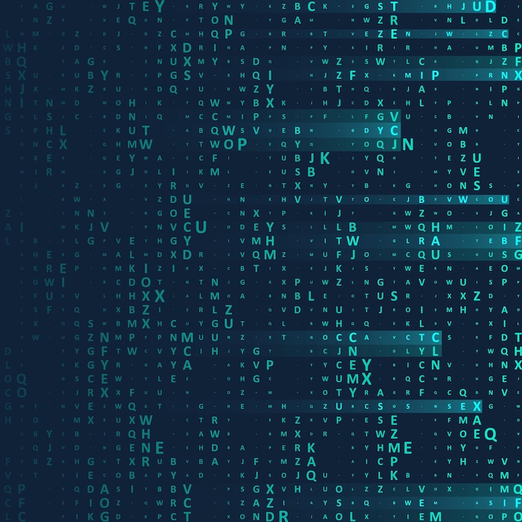 Vector abstract digital letters