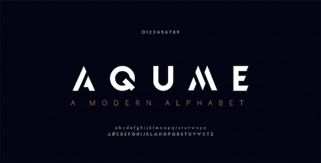 Abstract digital modern alphabet fonts.