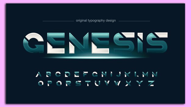 Abstract digital modern alphabet fonts