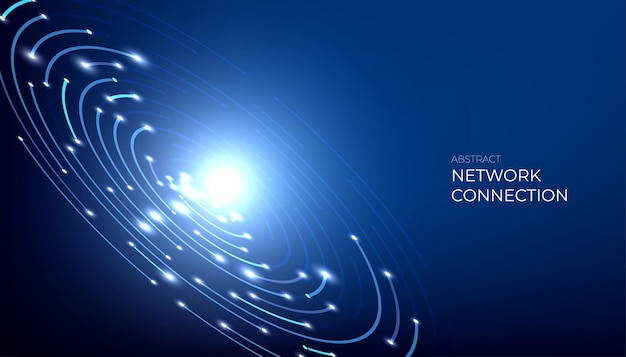 abstract digital network connection futuristic connection circle background