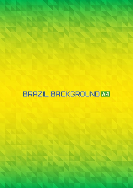 Abstract digital pixel background using Brazil flag colors Vector