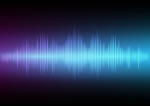 Vector abstract digital sound wave and music beats background.