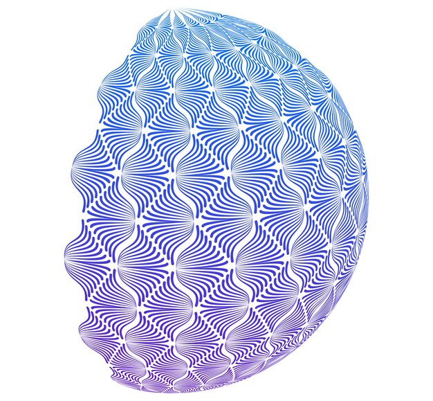 Abstract digital sphere with gradient lines Futuristic globe design symbolizing big data neural networks blockchain technology innovation and global connection for hitech projects and present