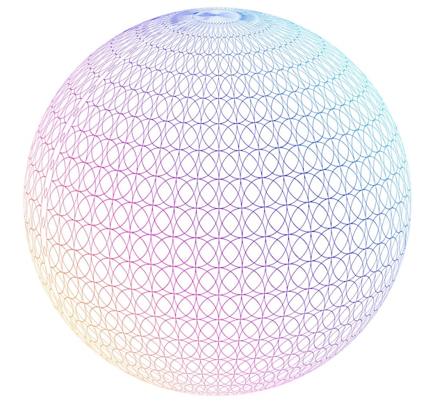 abstract digital sphere with gradient lines futuristic globe design symbolizing big data neural networks blockchain technology innovation and global connection for hitech projects and present
