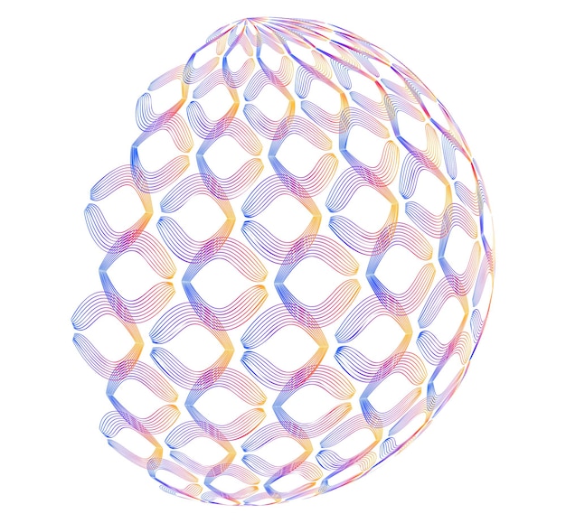 abstract digital sphere with gradient lines futuristic globe design symbolizing big data neural networks blockchain technology innovation and global connection for hitech projects and present