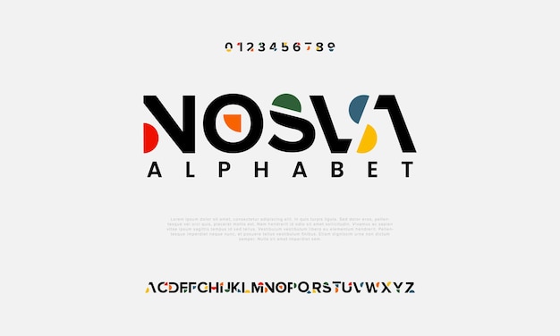 abstract digital technology logo font alphabet Minimal modern urban fonts for logo brand typography