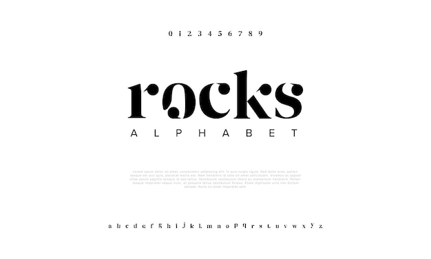 Abstract digital technology logo font alphabet Minimal modern urban fonts for logo brand typography