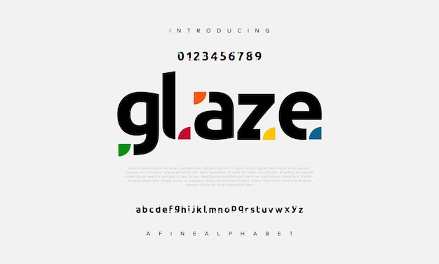 abstract digital technology logo font alphabet Simple modern urban fonts for logo brand typography