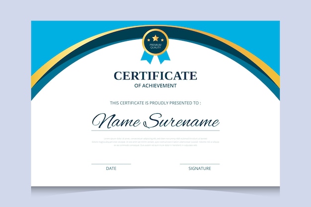 ABSTRACT DIPLOMA CERTIFICATE DESIGN TEMPLATE