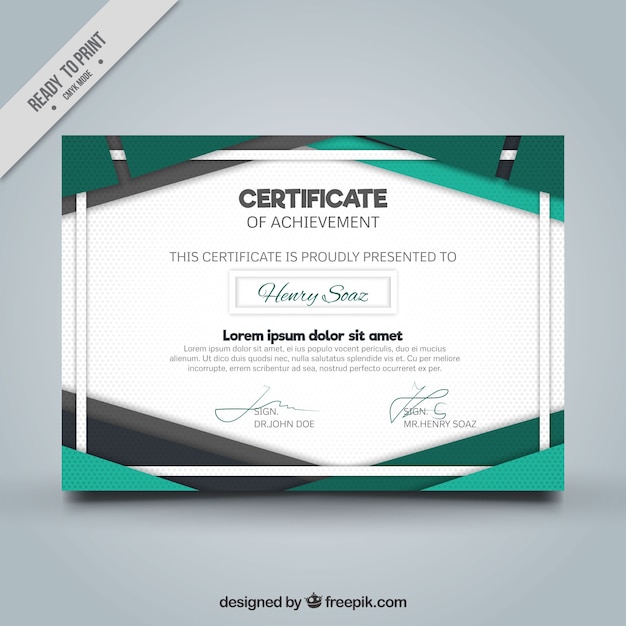 Abstract diploma template