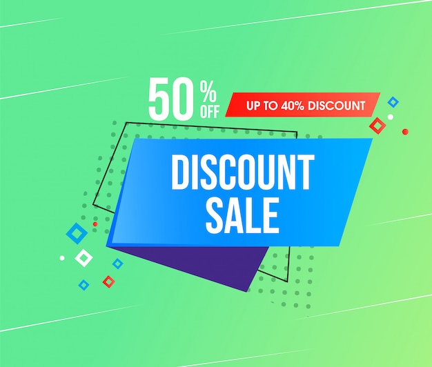 Vector abstract discount sale design template