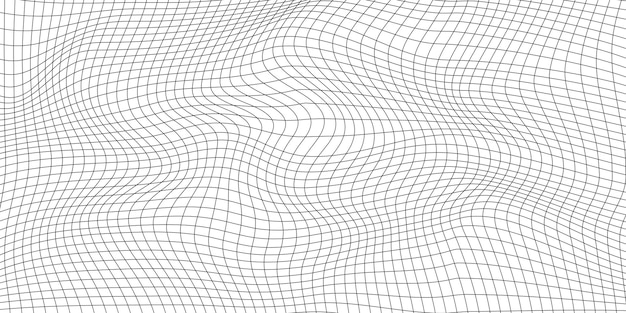 Abstract distorted wireframe wave Vector curve surface background Technology grid pattern Mesh wave