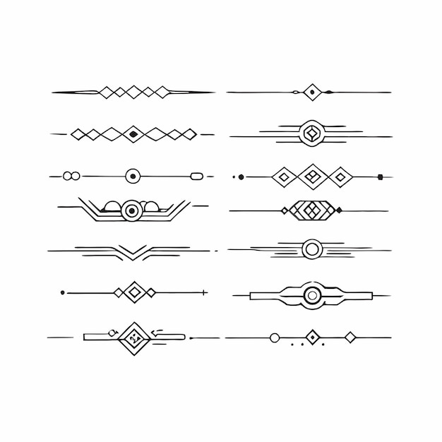 Abstract dividers set van geometrische lijnen collectie 16
