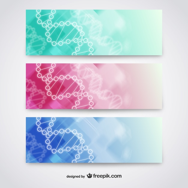 Vector abstract dna banners