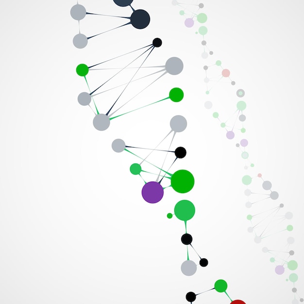 Abstract DNA futuristic molecule