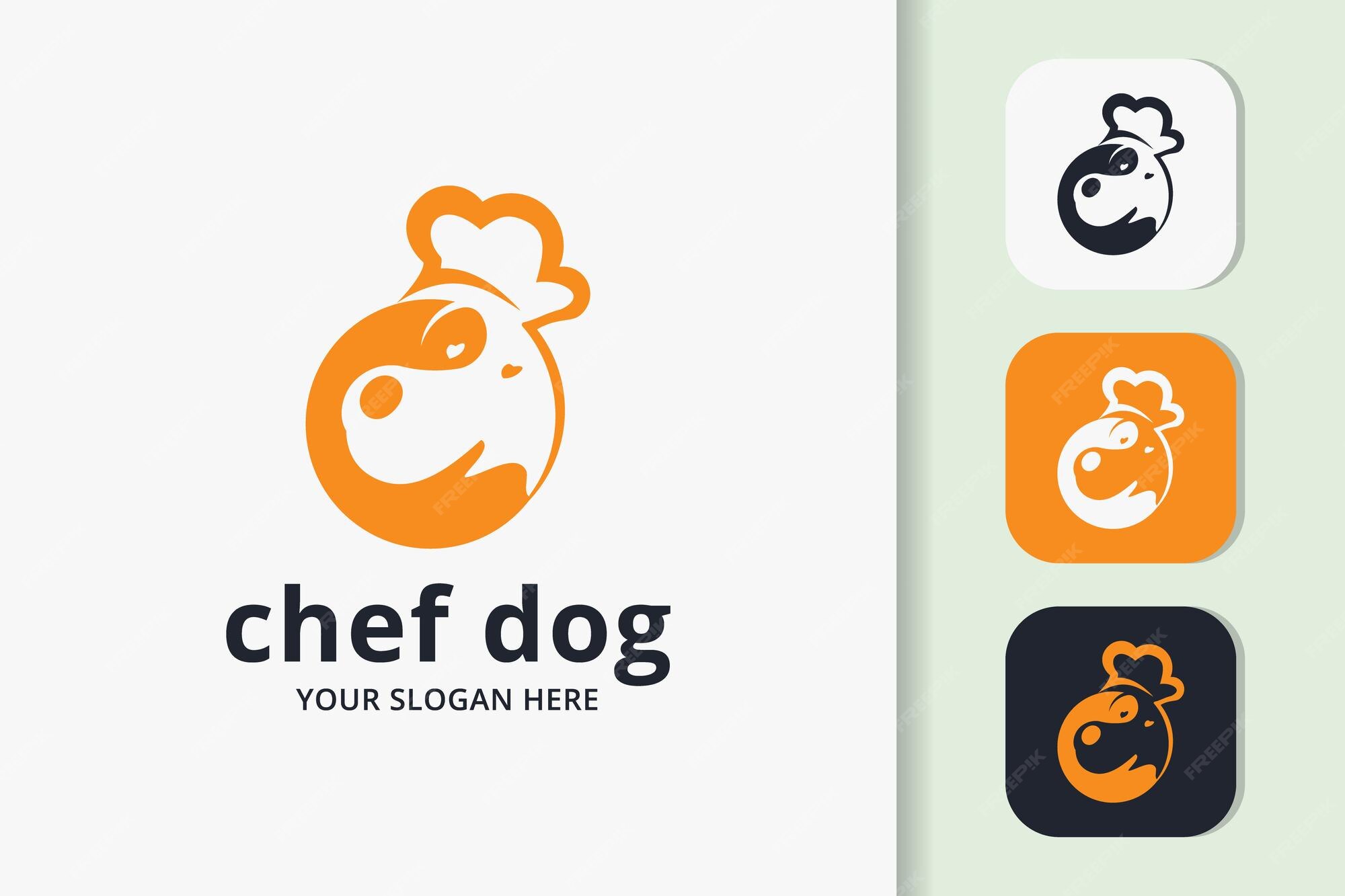 Premium Vector Abstract dog chef dog with chef hat