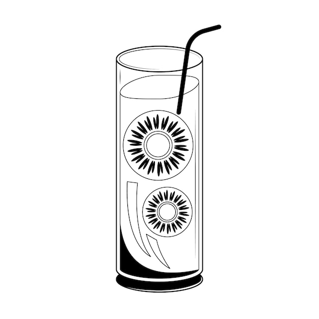 Elementi astratti di doodle disegnato a mano bevanda liquida cocktail alcol schizzo disegno vettoriale