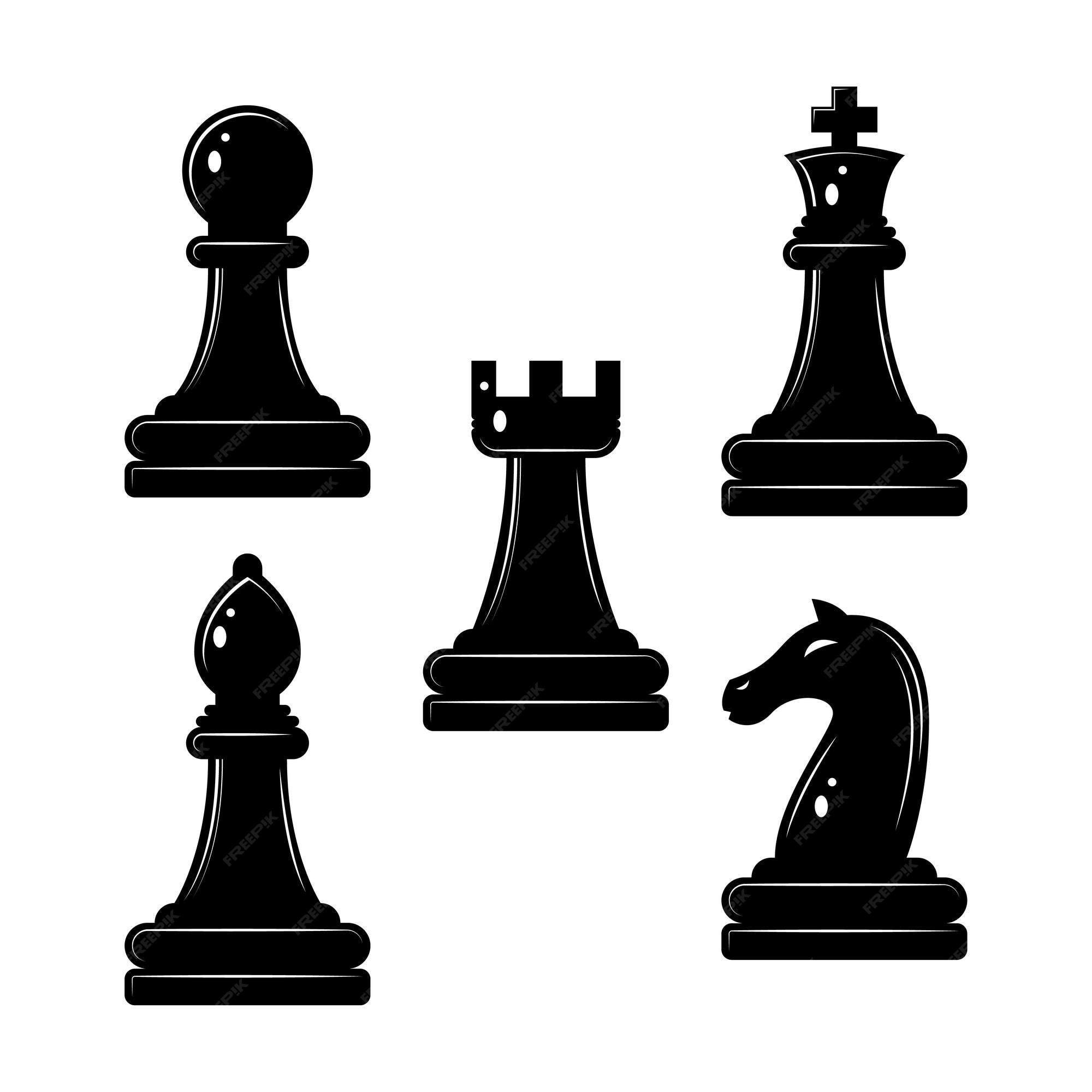 Set of chess pieces sketch. hand-drawn black - Stock Illustration  [95410990] - PIXTA