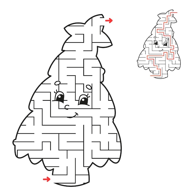 Abstract doolhof spel voor kinderen puzzel voor kinderen labyrint raadsel vind het juiste pad onderwijs werkblad