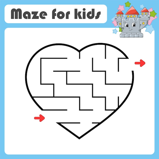 Abstract doolhof Spel voor kinderen Puzzel voor kinderen