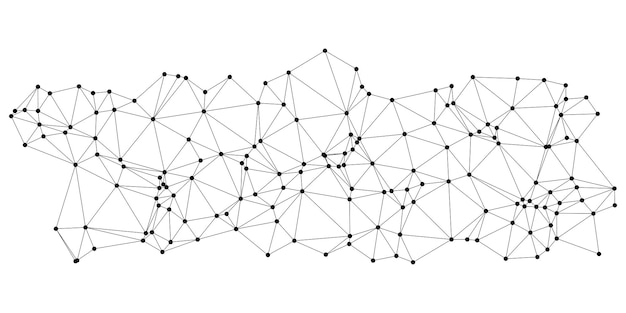 Vector abstract dot and triangle connection backgroundvector illustration