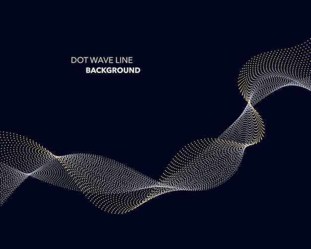 Abstract dot wave line background.