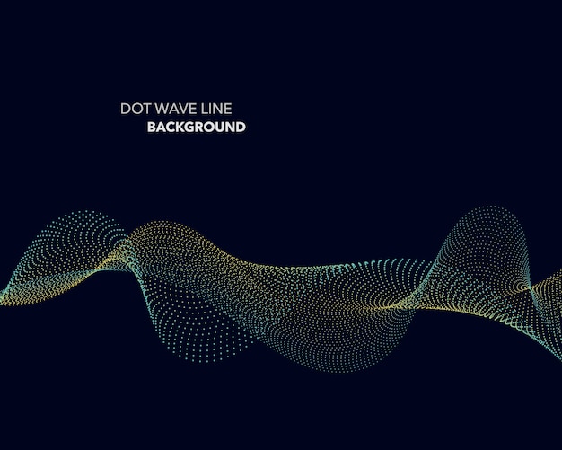 Abstract dot wave line background.