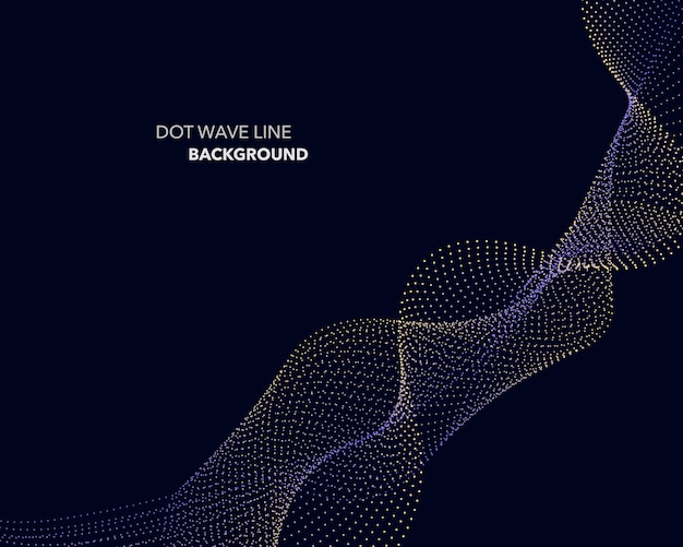 Abstract dot wave line background.