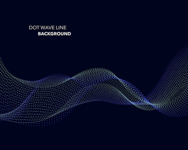 Abstract dot wave line background.