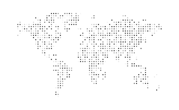 ベクトル 抽象的なドット世界地図ベクトル