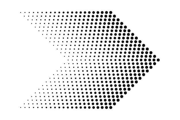 Vector abstract dots right arrow