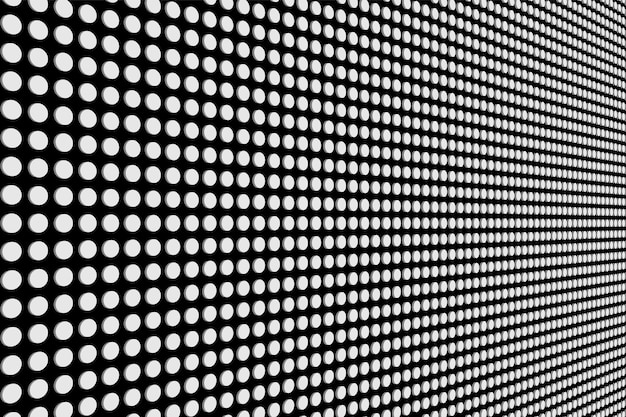 Abstract dotted black and white background in perspective view Vector illustration