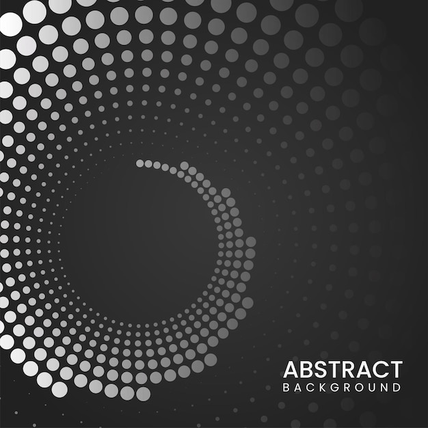 Vector abstract dotted curve background in black and white color.