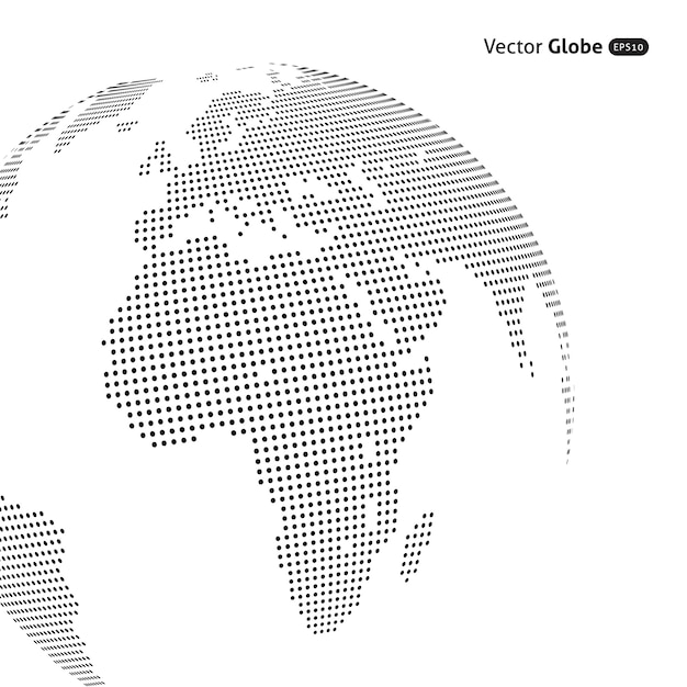 Vector abstract dotted globe