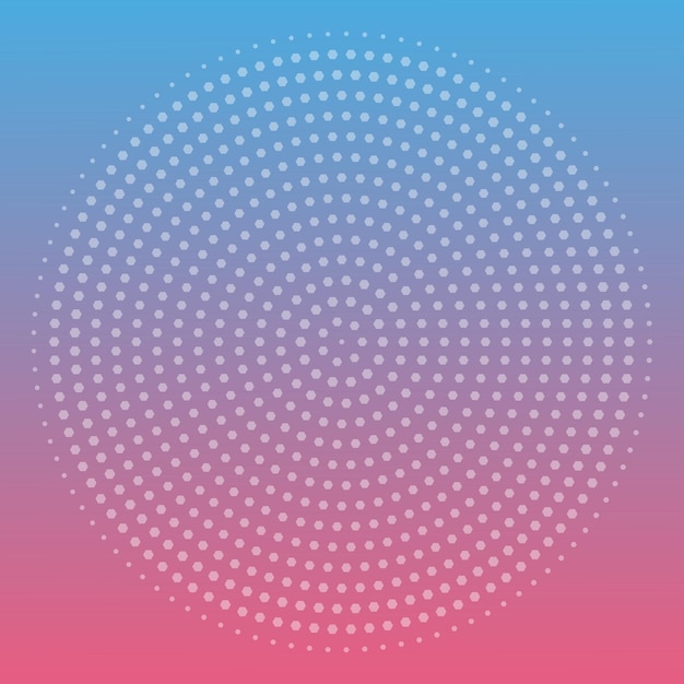 Abstract dotted vector circle background