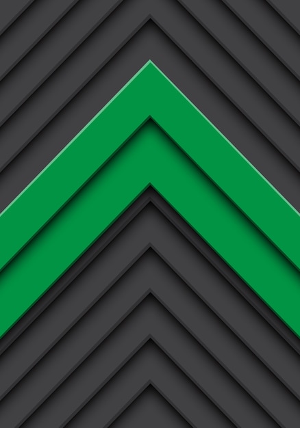 Abstract double green arrow gray pattern background.