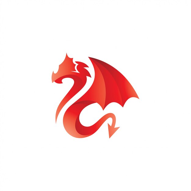 Abstract dragon serpent wing illustratie logo