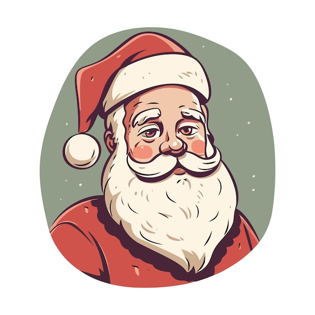 Abstract drawing Santa Claus Cute vector illustration