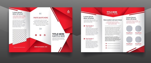 Abstract driebladige brochure concept