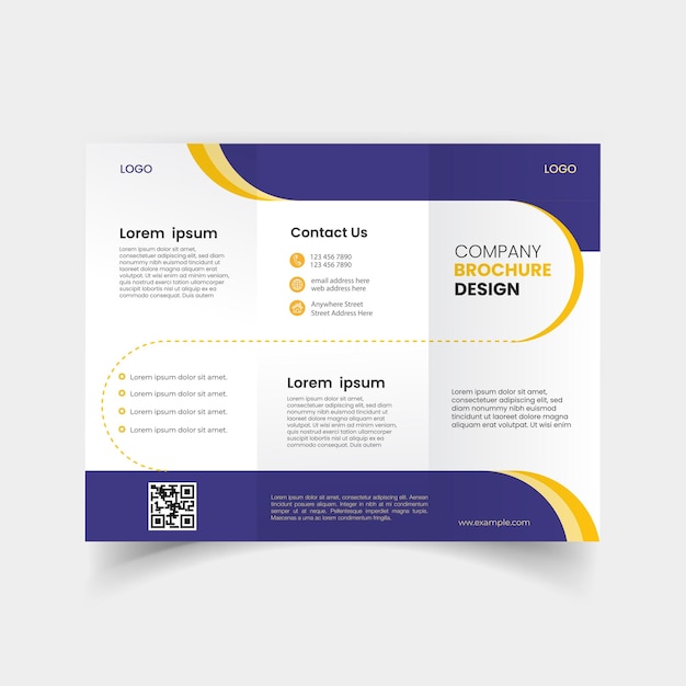 Abstract driebladige brochure template