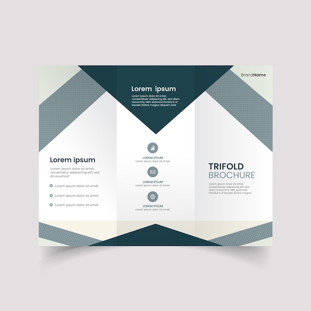 Vector abstract driebladige brochure template